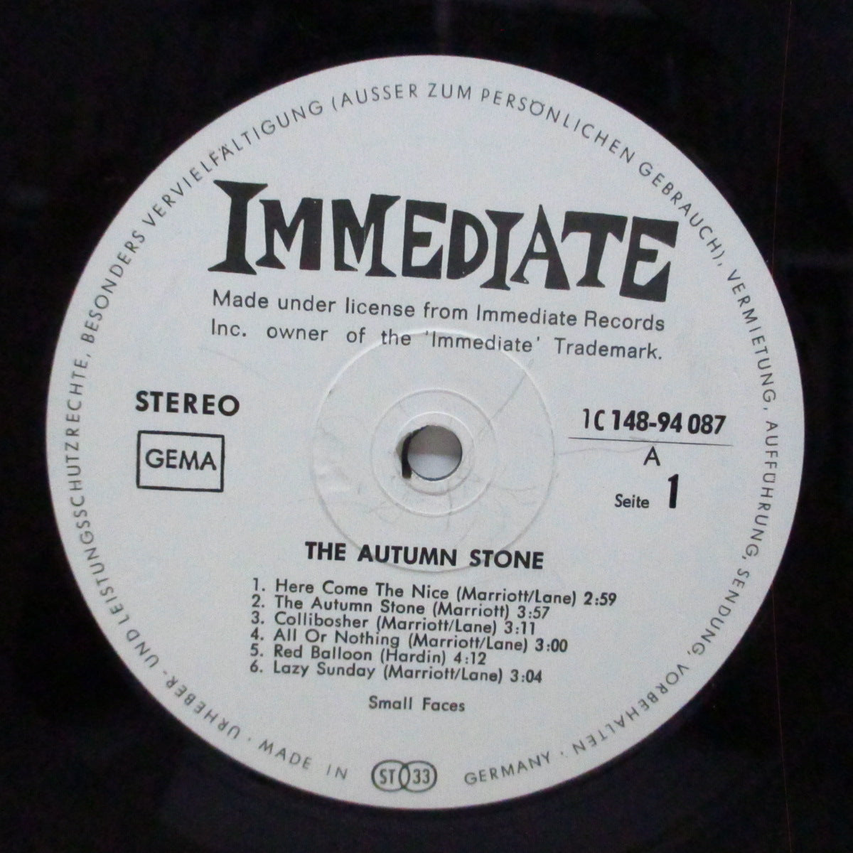 SMALL FACES (スモール・フェイセス) - The Autumn Stone (German '72 再発 2xLP/表面コーティング見開ジャケ/1 C 148-94 087/88)