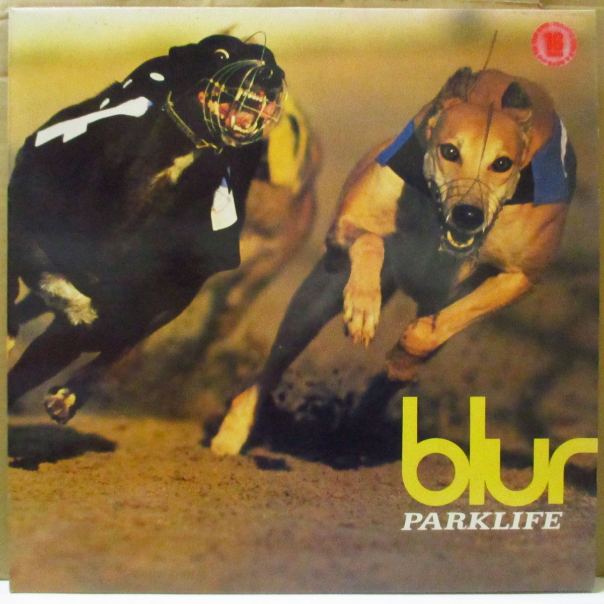 BLUR (ブラー) - Parklife (UK 正規オリジナル LP+固紙インナー/レアステッカー付き光沢ジャケ) '94年3rdアルバム