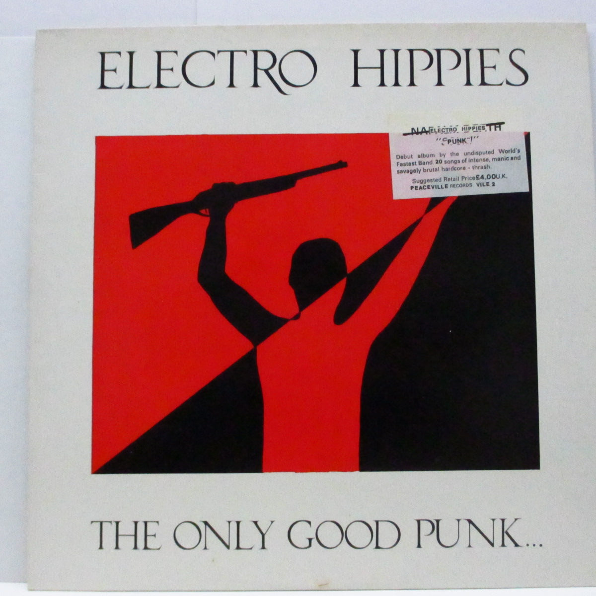 ELECTRO HIPPIES (エレクトロ・ヒッピーズ) - The Only Good Punk Is A Dead One (UK オリジナル「黒盤」LP+インサート/ステッカー付き白ジャケ)