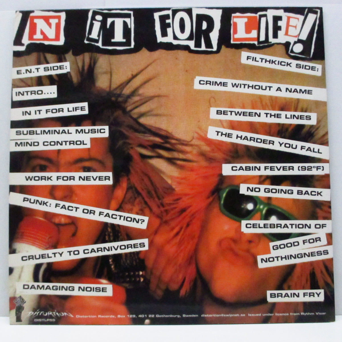 EXTREME NOISE TERROR / FILTH KICK (エクストリーム・ノイズ・テラー / フィルス・キック) - In It For Life (Sweden '99 再発「ブラックヴァイナル」LP+インサート/DISTLP55)