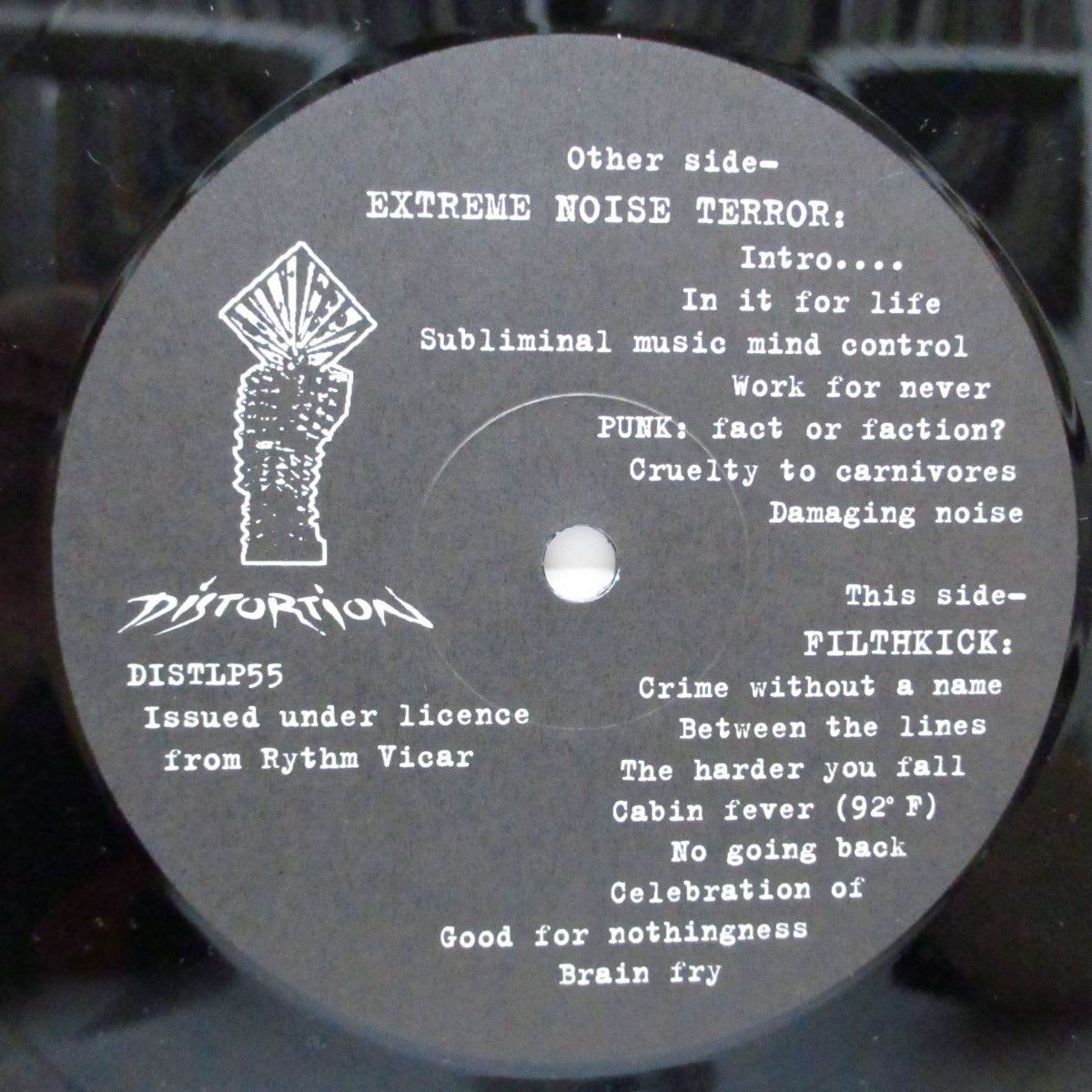 EXTREME NOISE TERROR / FILTH KICK (エクストリーム・ノイズ・テラー / フィルス・キック) - In It For Life (Sweden '99 再発「ブラックヴァイナル」LP+インサート/DISTLP55)