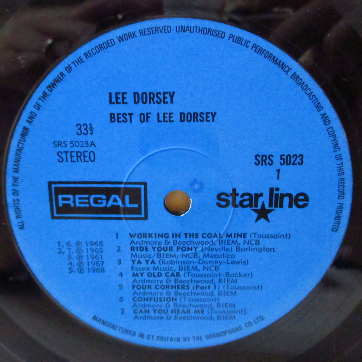 LEE DORSEY (リー・ドーシー) - The Best Of Lee Dorsey (UK '70 オリジナル・ステレオLP/表面コーティング3面折り返し有りジャケ) 英国独自編集'60年代黄金期ベスト!