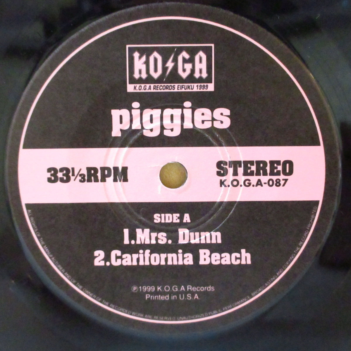 PIGGIES (ピギーズ) - Mrs. Dunn +3 (Japan '99 オリジナル4曲入り33回転 7インチ/光沢ソフト紙ジャケ)