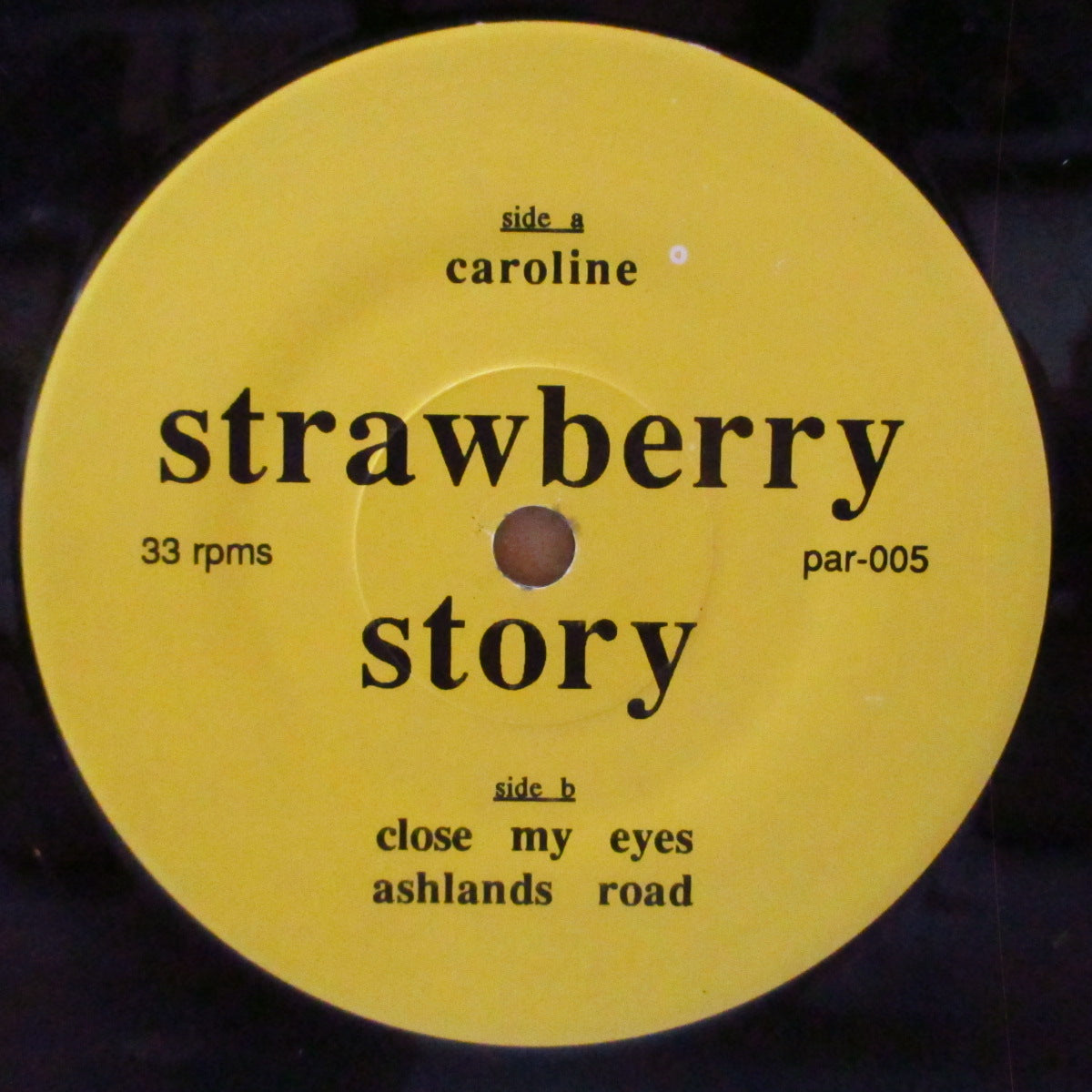 STRAWBERRY STORY (ストロベリー・ストーリー) - Caroline E.P. (US '92 オリジナル33回転3曲入り 7インチ+マット固紙ジャケ, インサート)