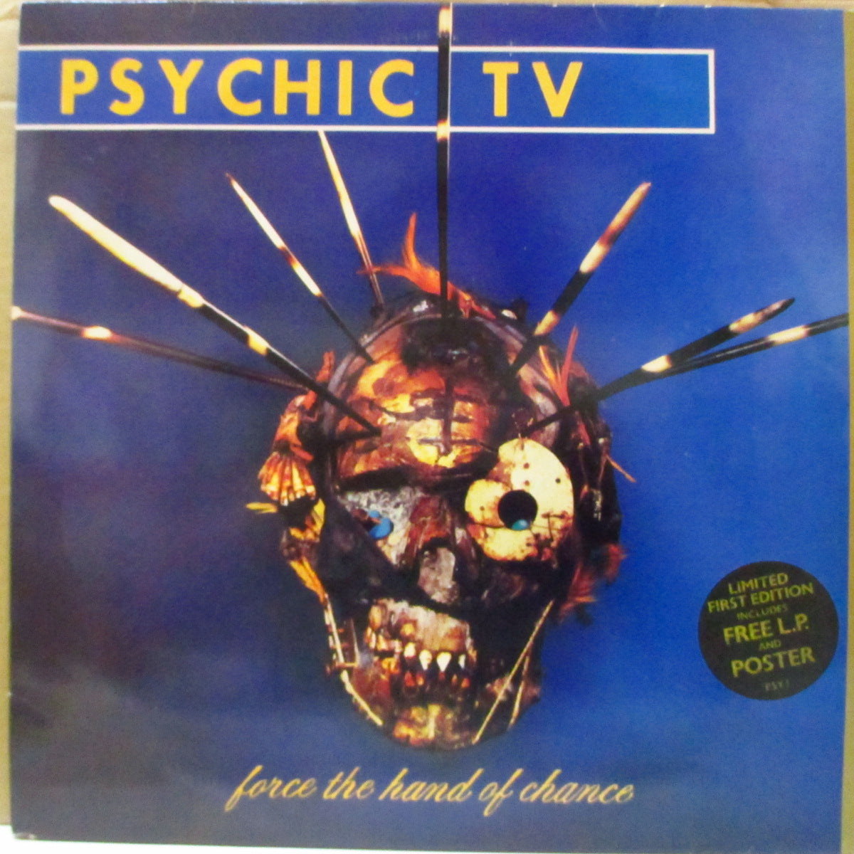 PSYCHIC TV (サイキックTV) - Force The Hand Of Chance (UK 限定 2xLP+ポスター/レアステッカー付き光沢ジャケ) '82年1stアルバム