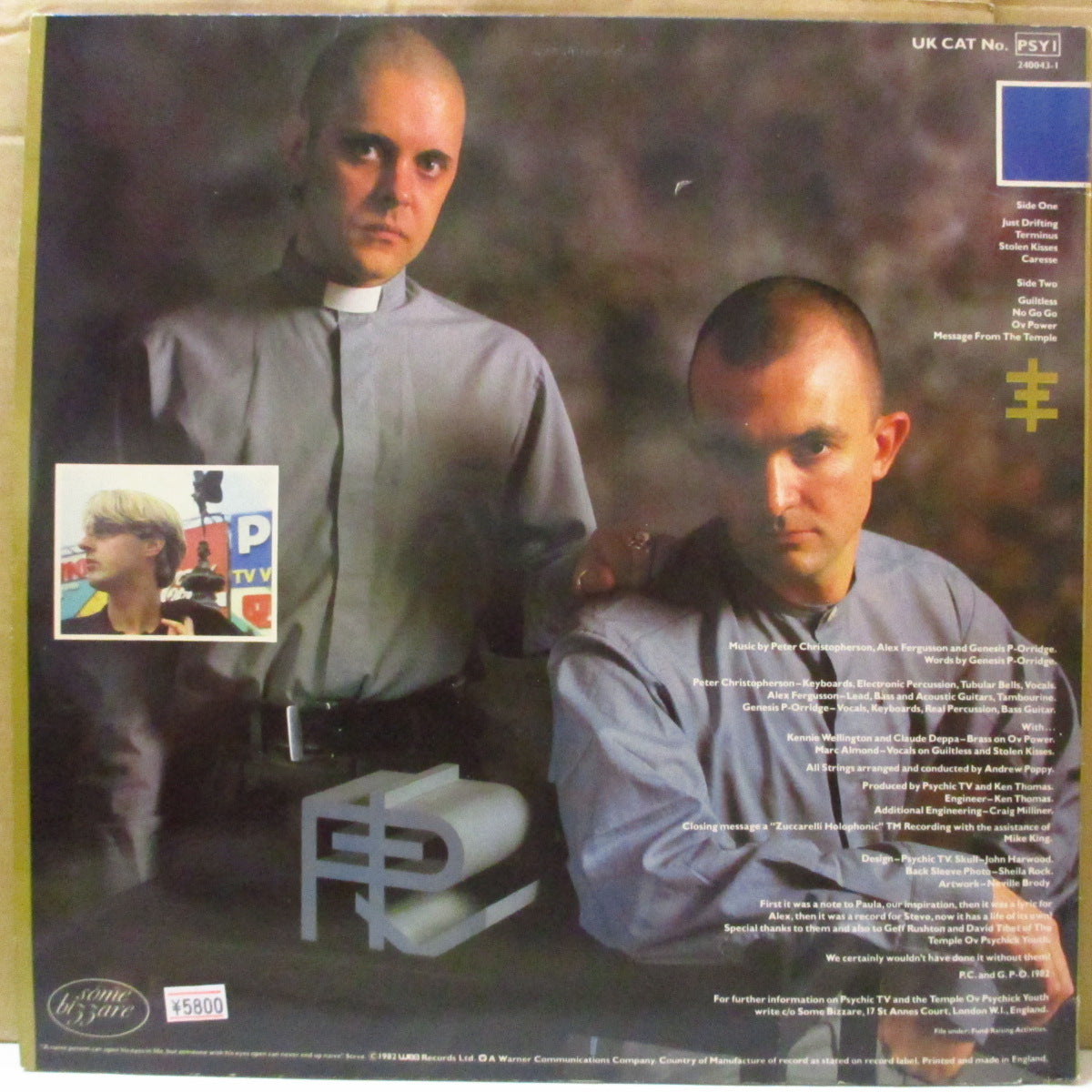 PSYCHIC TV (サイキックTV) - Force The Hand Of Chance (UK 限定 2xLP+ポスター/レアステッカー付き光沢ジャケ) '82年1stアルバム