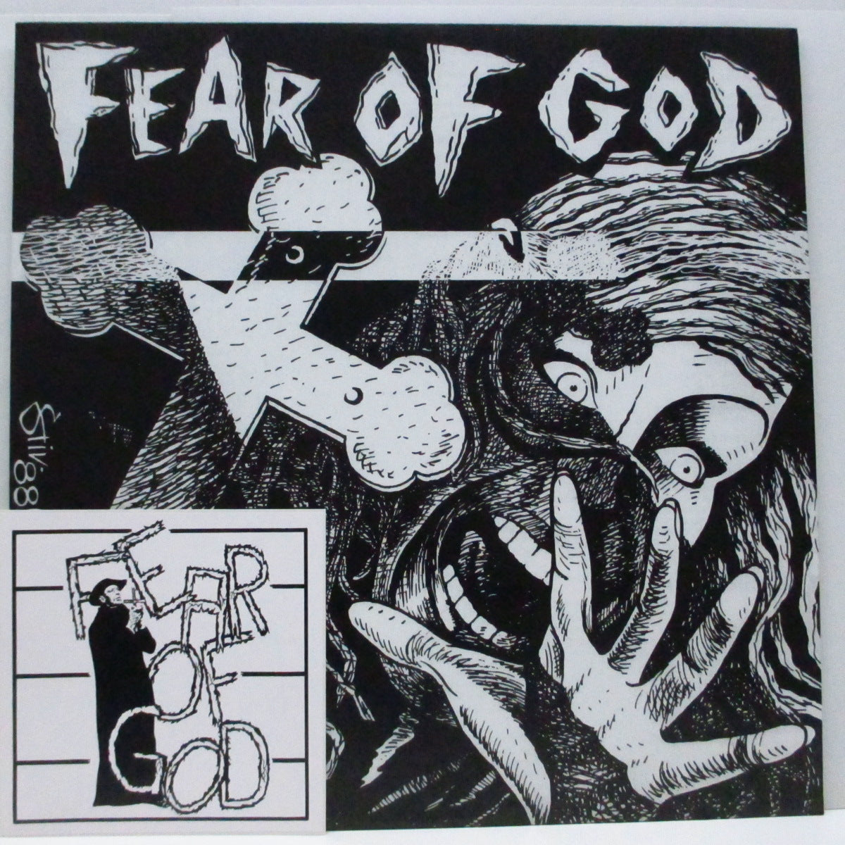 FEAR OF GOD (フィアー・オブ・ゴッド) - Fear Of God <1st EP> (Italy 400枚限定再発「クリアヴァイナル」12"+インサート、ステッカー)