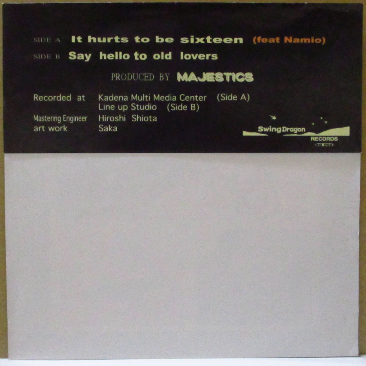 MAJESTICS (マジェスティックス) - It Hurts To Be Sixteen (Japan '02 限定 7インチ/光沢ソフト紙ジャケ)