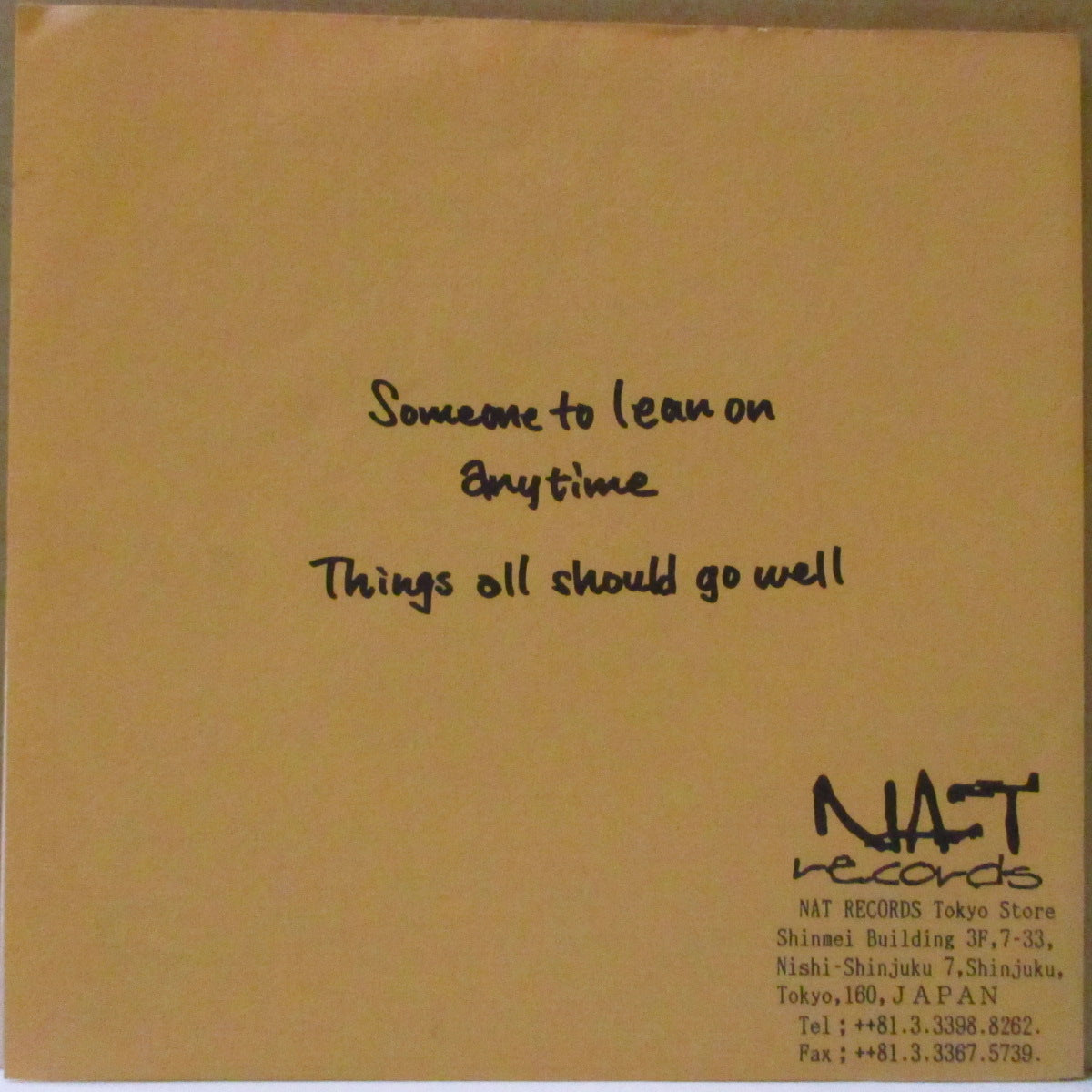 POTSHOT (ポットショット) - Someone To Lean On +2 (Japan '96 限定3曲入り「クリアオレンジ盤」 7インチ/ざら紙ジャケ)