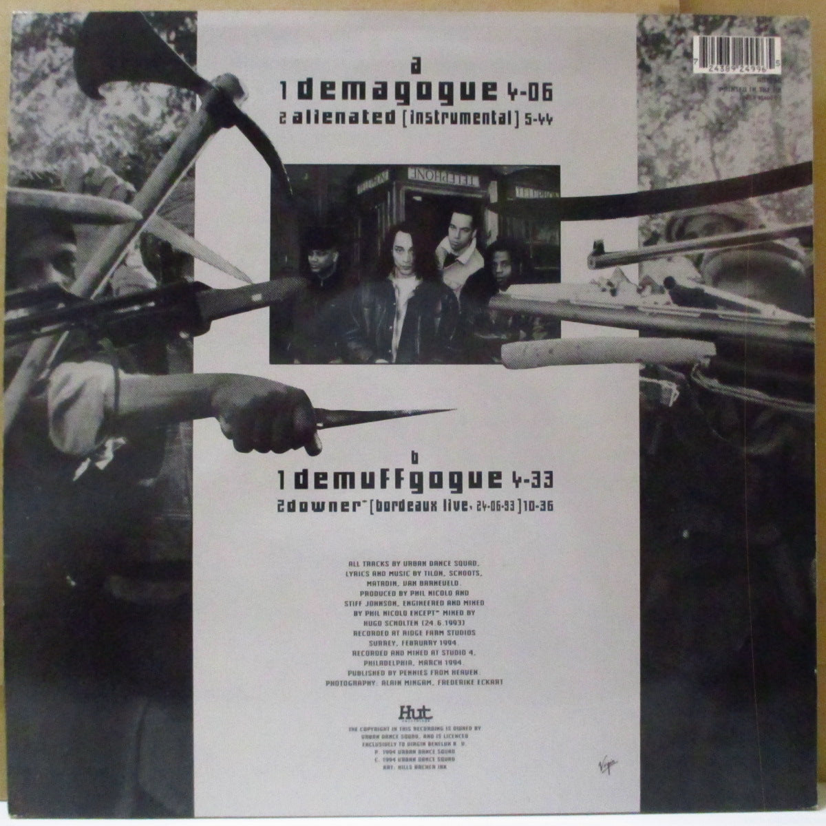 URBAN DANCE SQUAD (アーバン・ダンス・スクワッド) - Demagogue (UK '94 オリジナル4曲入り 12インチ+プレーンダイカットインナー) ヒップホップ/ミクスチャー