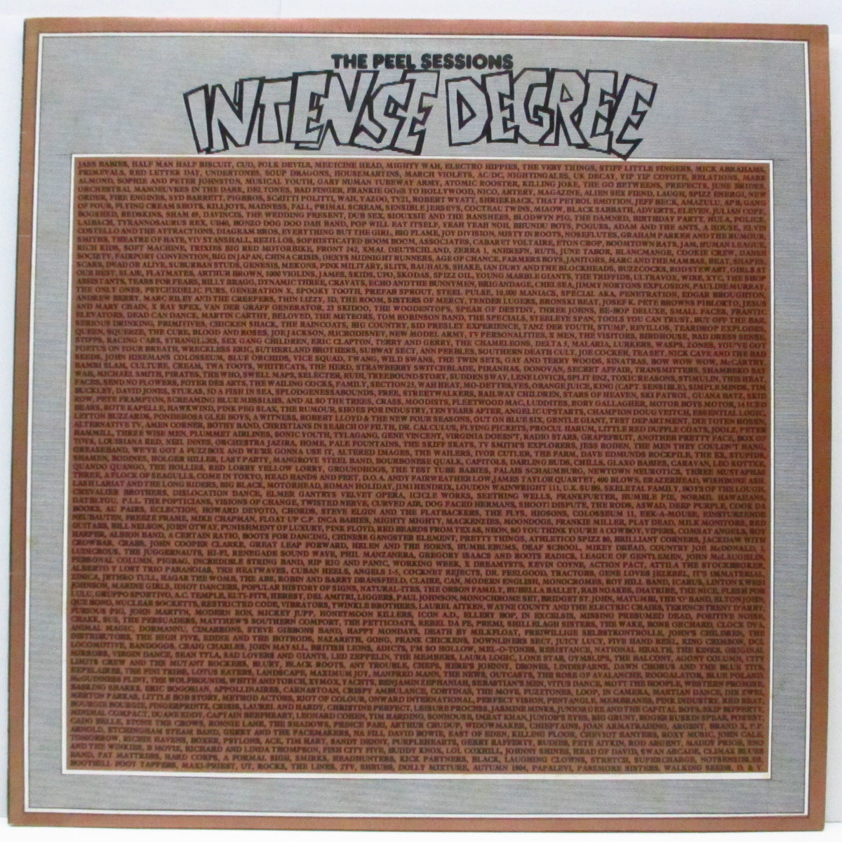 INTENSE DEGREE (インテンス・ディグリー) - The Peel Sessions (UK 限定 「グレイ&ホワイト」ラベ 11曲入り 12"/メタリックジャケ)インサート無し!