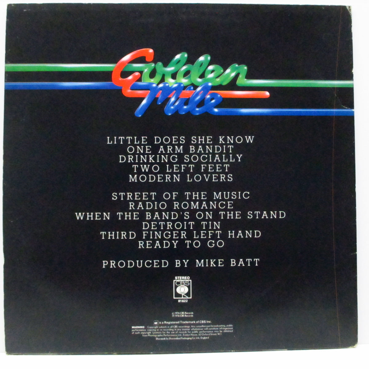 KURSAAL FLYERS, THE (ザ ・カーサル・フライヤーズ) - Golden Mile (UK オリジナル LP+インナー)