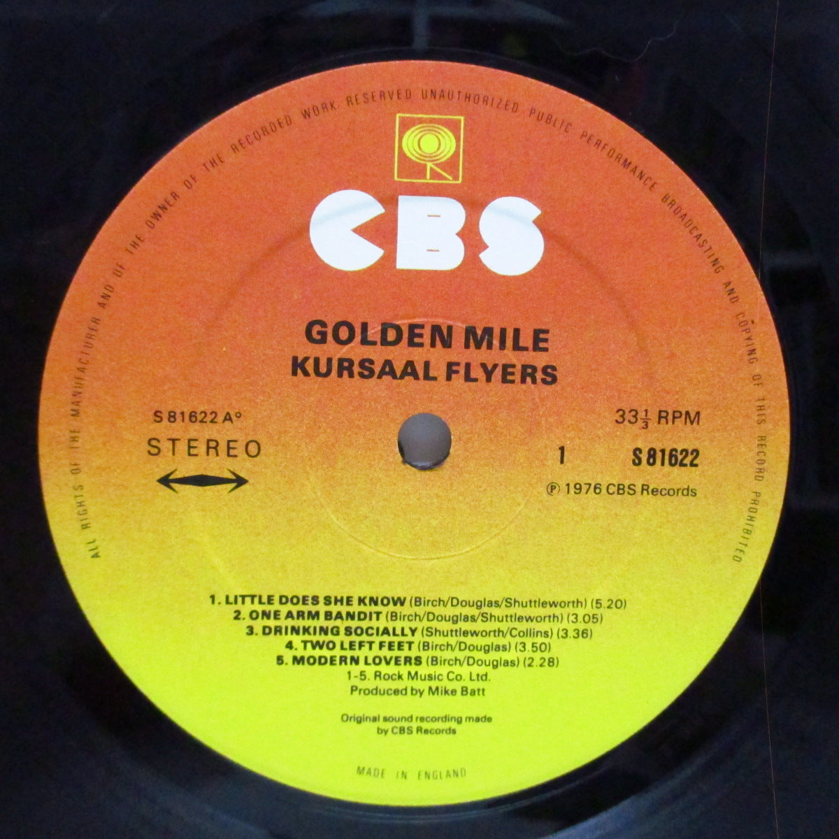 KURSAAL FLYERS, THE (ザ ・カーサル・フライヤーズ) - Golden Mile (UK オリジナル LP+インナー)