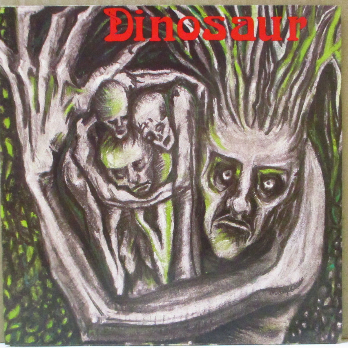 DINOSAUR (ダイナソーJr.) - Repulsion (US '88 再発「両面黒ロゴ・黄ラベ 」7インチ+光沢ソフト紙ジャケ)