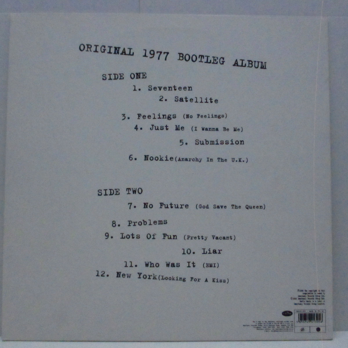 SEX PISTOLS (セックス・ピストルズ) - Spunk (UK '06 限定再発「ホワイトヴァイナル」LP+インサート)