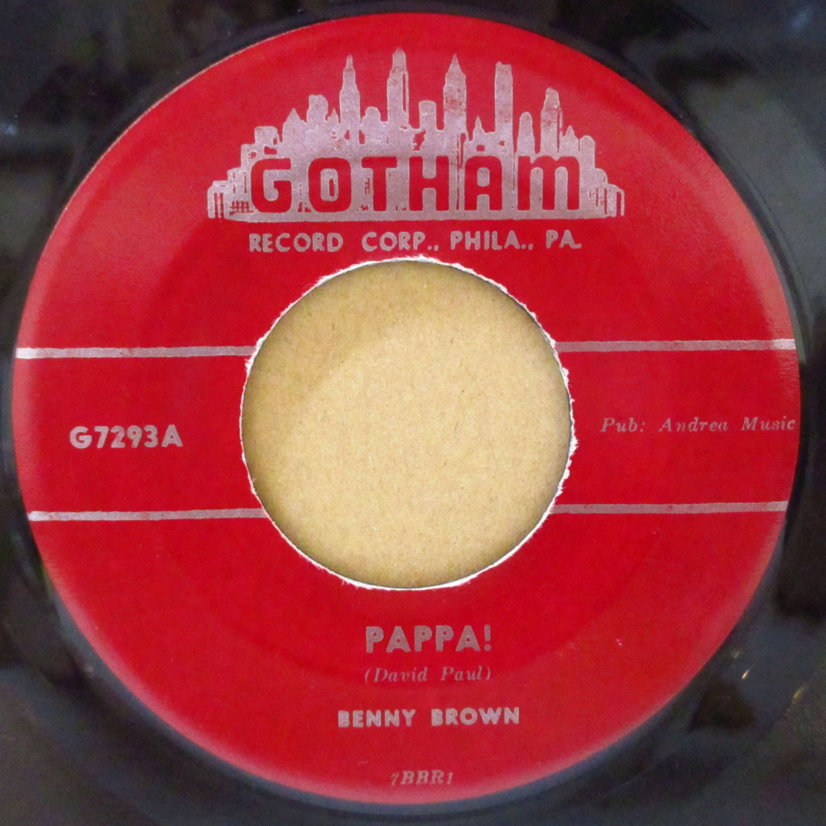 BENNY BROWN (ベニー・ブラウン) - Pappa! / Slick Baby (US '53 オリジナル「黒盤」 7インチ)「ルース・ブラウン/ママ」のアンサーソング替え歌ジャンプR&B 2サイダー!