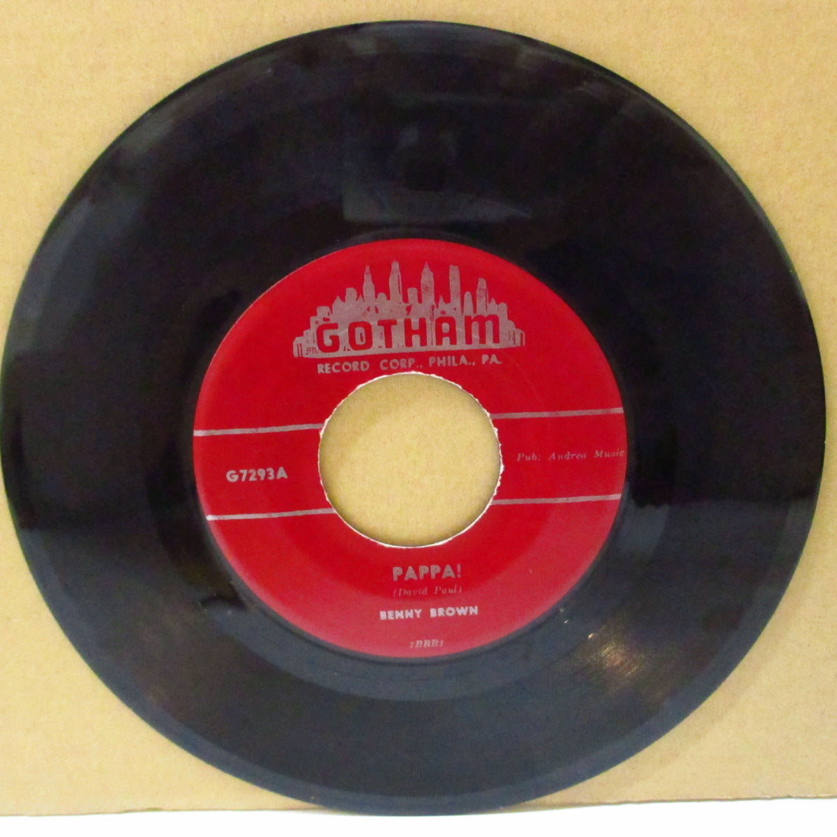 BENNY BROWN (ベニー・ブラウン) - Pappa! / Slick Baby (US '53 オリジナル「黒盤」 7インチ)「ルース・ブラウン/ママ」のアンサーソング替え歌ジャンプR&B 2サイダー!