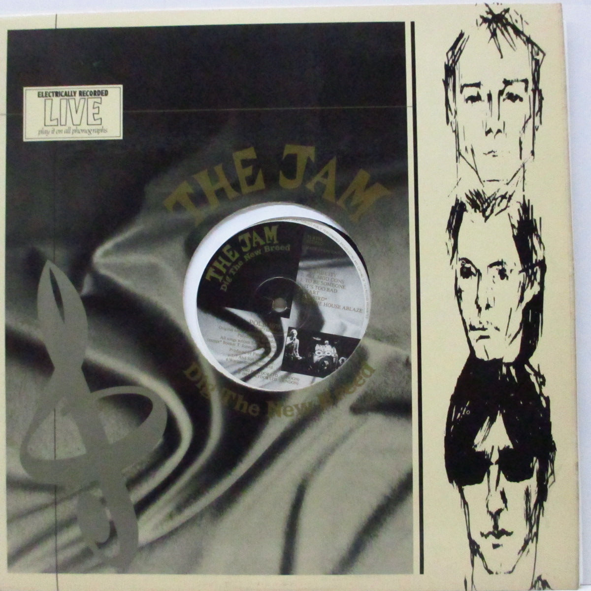 JAM, THE (ザ・ジャム) - Dig The New Breed (UK オリジナル LP+インナー、「ダイカット」表面コーティング折り返ジャケ/POLD 5075) '77〜'82年ライブコンピ!
