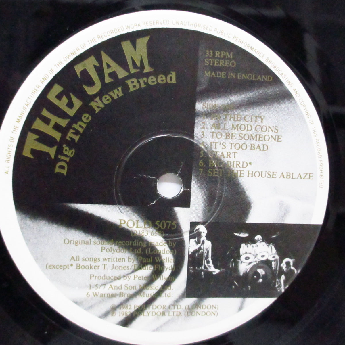 JAM, THE (ザ・ジャム) - Dig The New Breed (UK オリジナル LP+インナー、「ダイカット」表面コーティング折り返ジャケ/POLD 5075) '77〜'82年ライブコンピ!