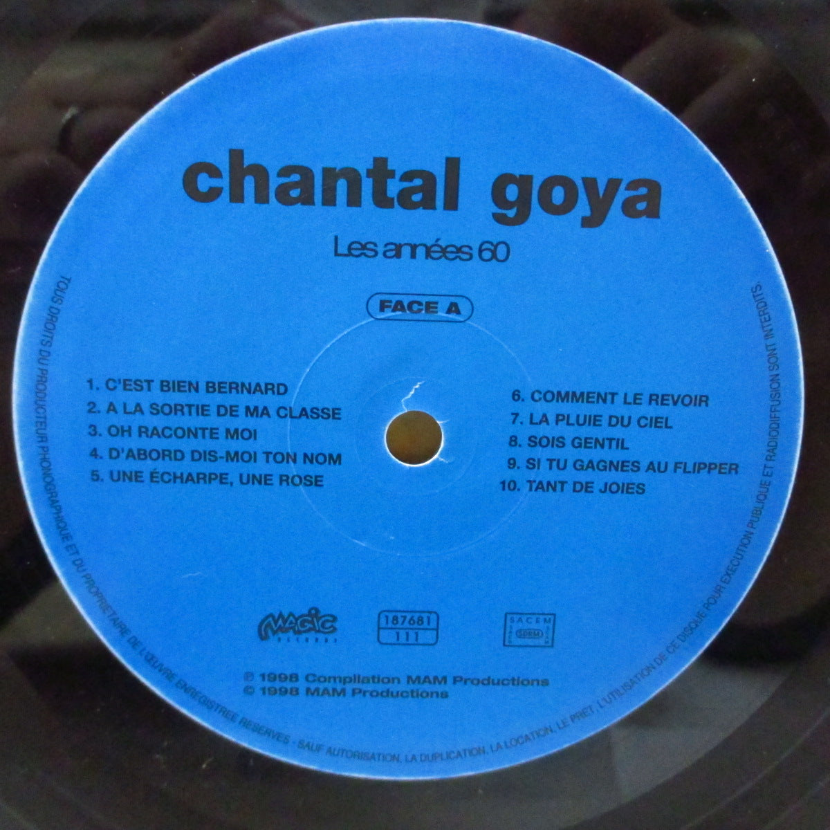CHANTAL GOYA (シャンタル・ゴヤ) - Les Années 60 (フランス '98 オリジナル LP) 60's フレンチ・アイドル、ベスト全20曲!