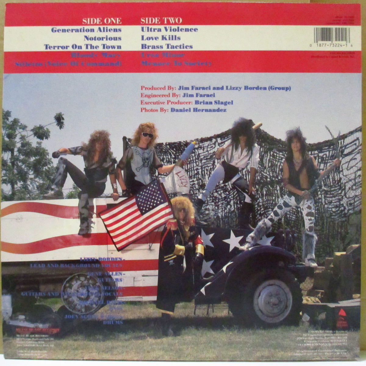 LIZZY BORDEN (リジー・ボーデン) - Menace To Society (US オリジナル LP+ソフト紙インナー) '86年2ndアルバム