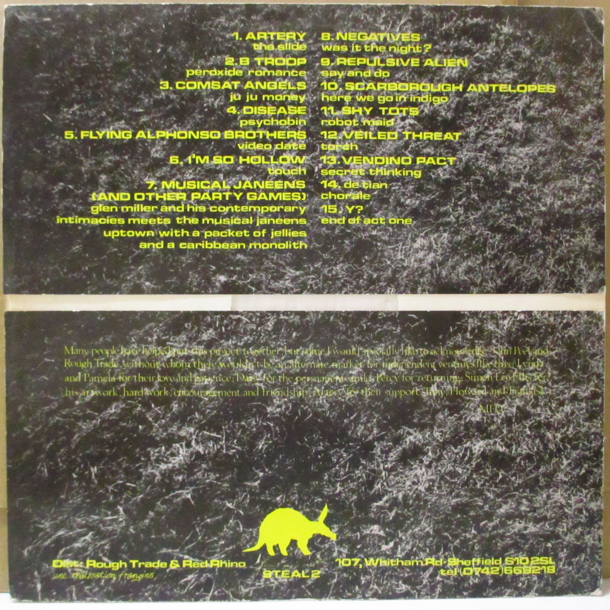 V.A. ('80s UKシェフィールド・パンク、ポストパンク/ニューウェーブ・コンピ) - Bouquet Of Steel (UK オリジナル LP/光沢折りたたみジャケ) '80年コンピレーション