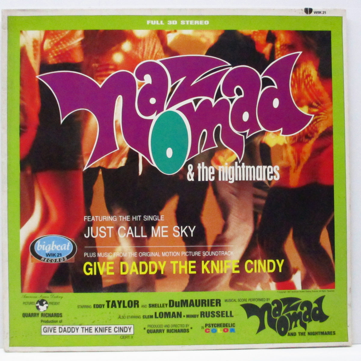 NAZ NOMAD & THE NIGHTMARES (ナズ・ノーマッド・アンド・ザ・ナイトメアズ) - Give Daddy The Knife Cindy (UK 初回限定「バープルヴァイナル」LP) キャプテン抜きダムドの変名ユニット !