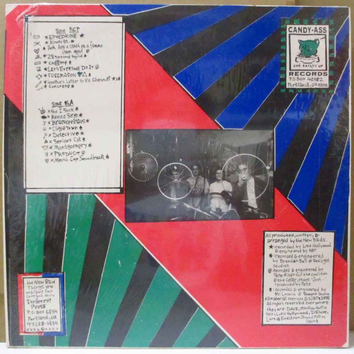 NEW BAD THINGS (ニュー・バッド・シングス) - !Freewheel! (US オリジナル LP+ミニインサート) 米インディロック'95年1stアルバム