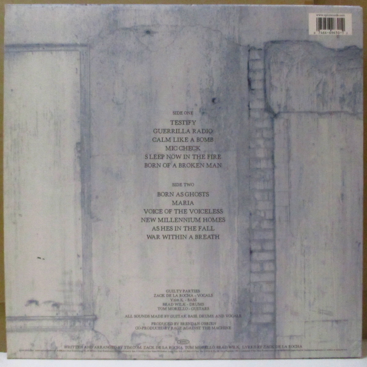 RAGE AGAINST THE MACHINE (レイジ・アゲインスト・ザ・マシーン) - The Battle Of Los Angels (US オリジナル LP+ソフト紙インナー) 初回品番!