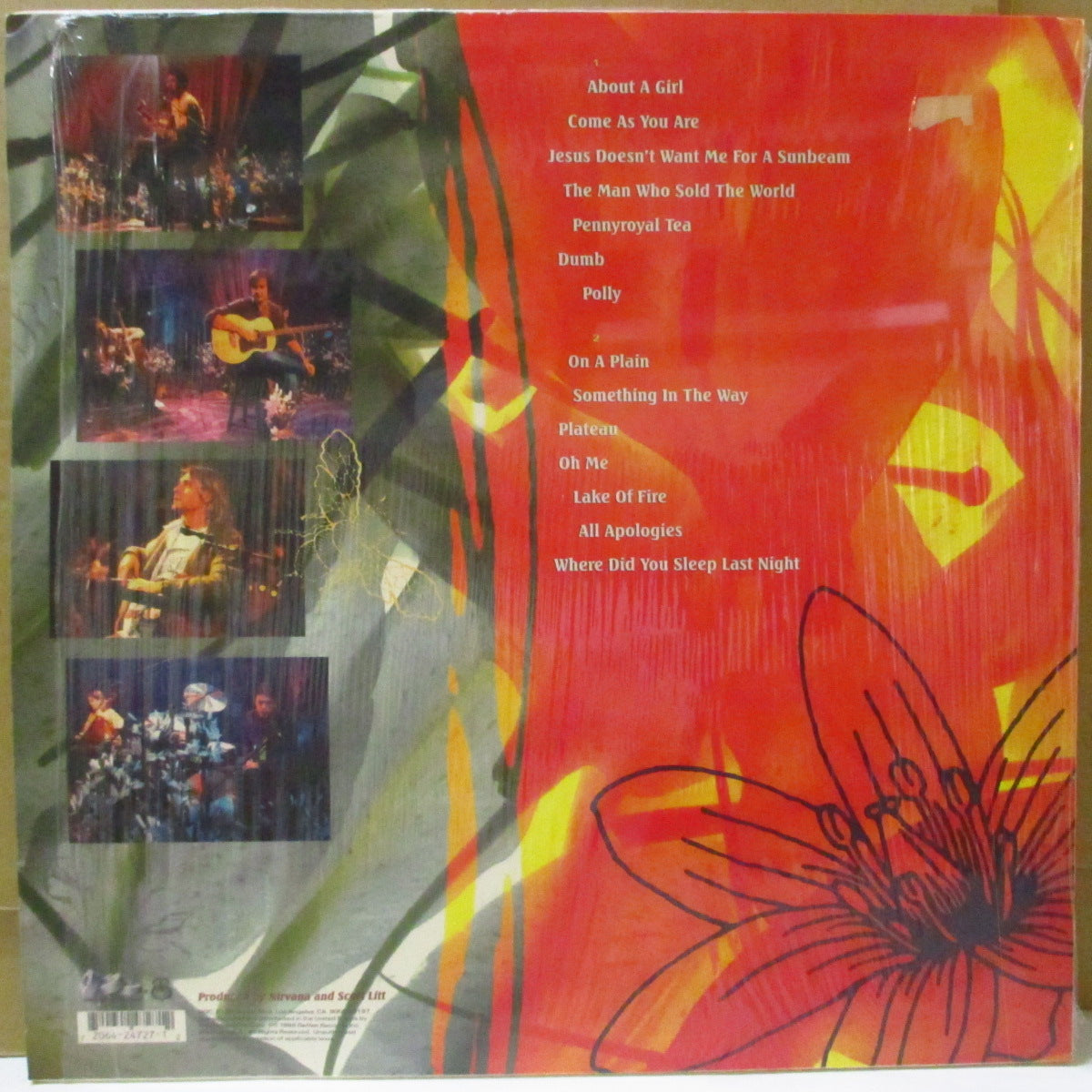 NIRVANA (ニルヴァーナ) - MTV Unplugged In New York (US オリジナル限定ホワイトヴァイナル LP+インナー/レアステッカー付き光沢ジャケ) '94年米初回「白盤」!