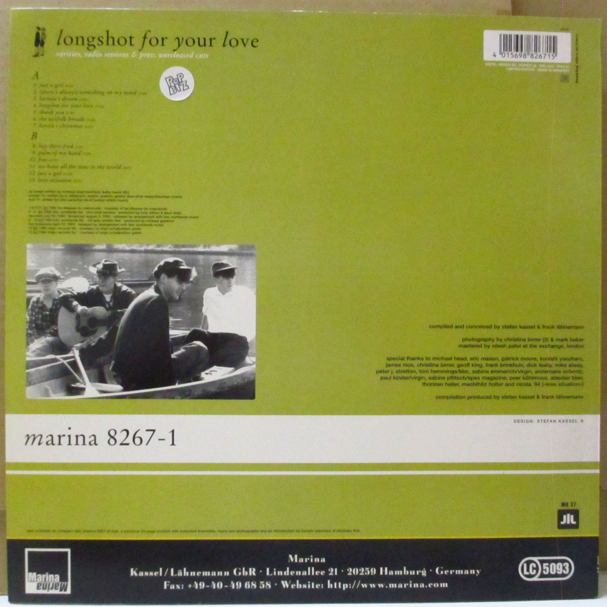 PALE FOUNTAINS, THE (ペイル・ファウンテンズ) - Longshot For Your Love (German '98 オリジナル LP/レアステッカー付き光沢ジャケ) '88年レア音源コンピレーション 初回品番「 MA 37」