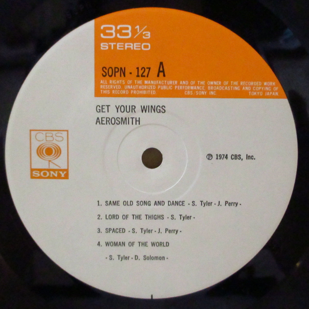 AEROSMITH (エアロスミス) - 飛べ! エアロスミス - Get Your Wings (Japan オリジナル LP+見開きインサート/帯欠) '75年2ndアルバム