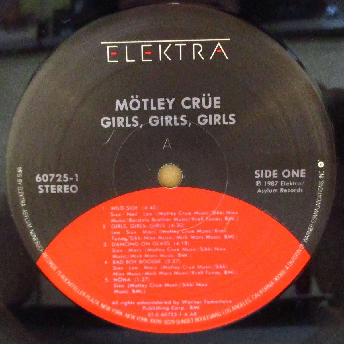 MOTLEY CRUE (モトリー・クルー) - Girls, Girls, Girls (US オリジナル「黒&赤ラベ」 LP+ソフト紙インナー) '87年4thアルバム