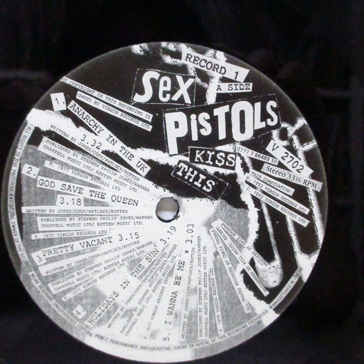 SEX PISTOLS (セックス・ピストルズ) - Kiss This (UK オリジナル 2xLP/見開きジャケ)20曲入りベスト!