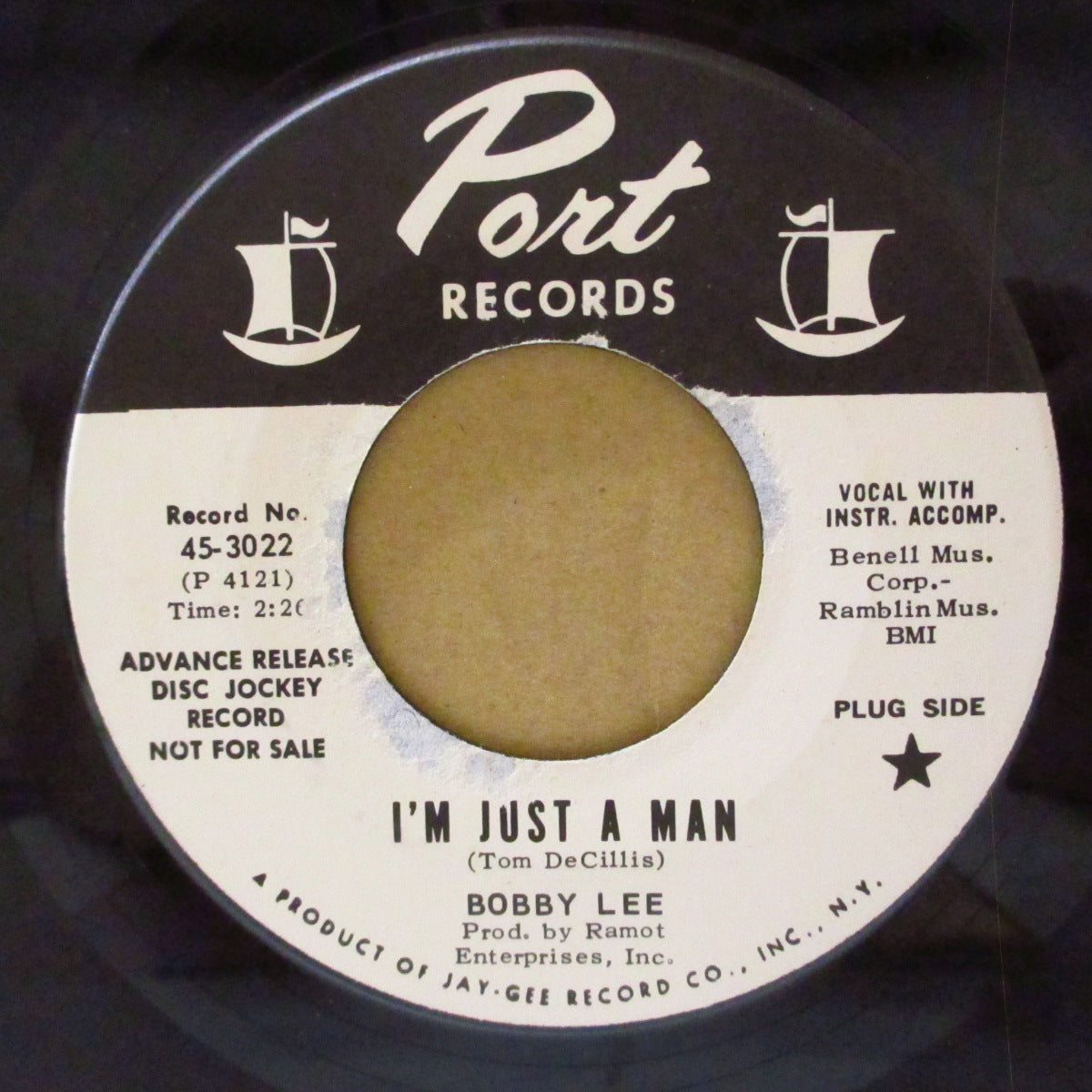 BOBBY LEE (= BOBBY MOORE) (ボビー・リー aka ボビー・ムーア) - Cut You Loose (US '67プロモ白黒ラベ 7インチ) ワイルド・R&Bノーザン
