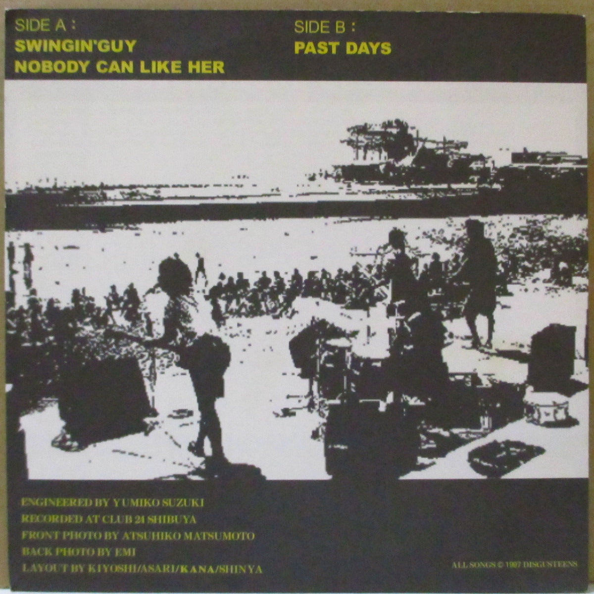 DISGUSTEENS (ディスガスティーンズ) - Teens Dis Gus e.p. (Japan '97 再発3曲入り 7インチ/「黄色ロゴ」光沢固紙ジャケ)