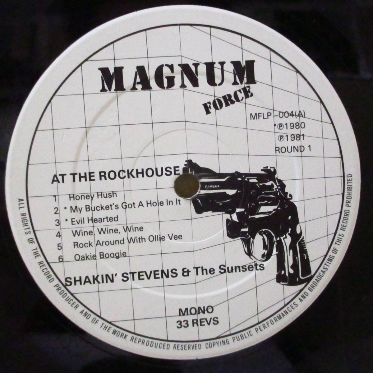 SHAKIN' STEVENS And The Sunsets (シェイキン・スティーヴンス・アンド・ザ・サンセッツ) - At The Rockhouse (UK '81 再発モノラル LP/ブルー表面コーティングジャケ)