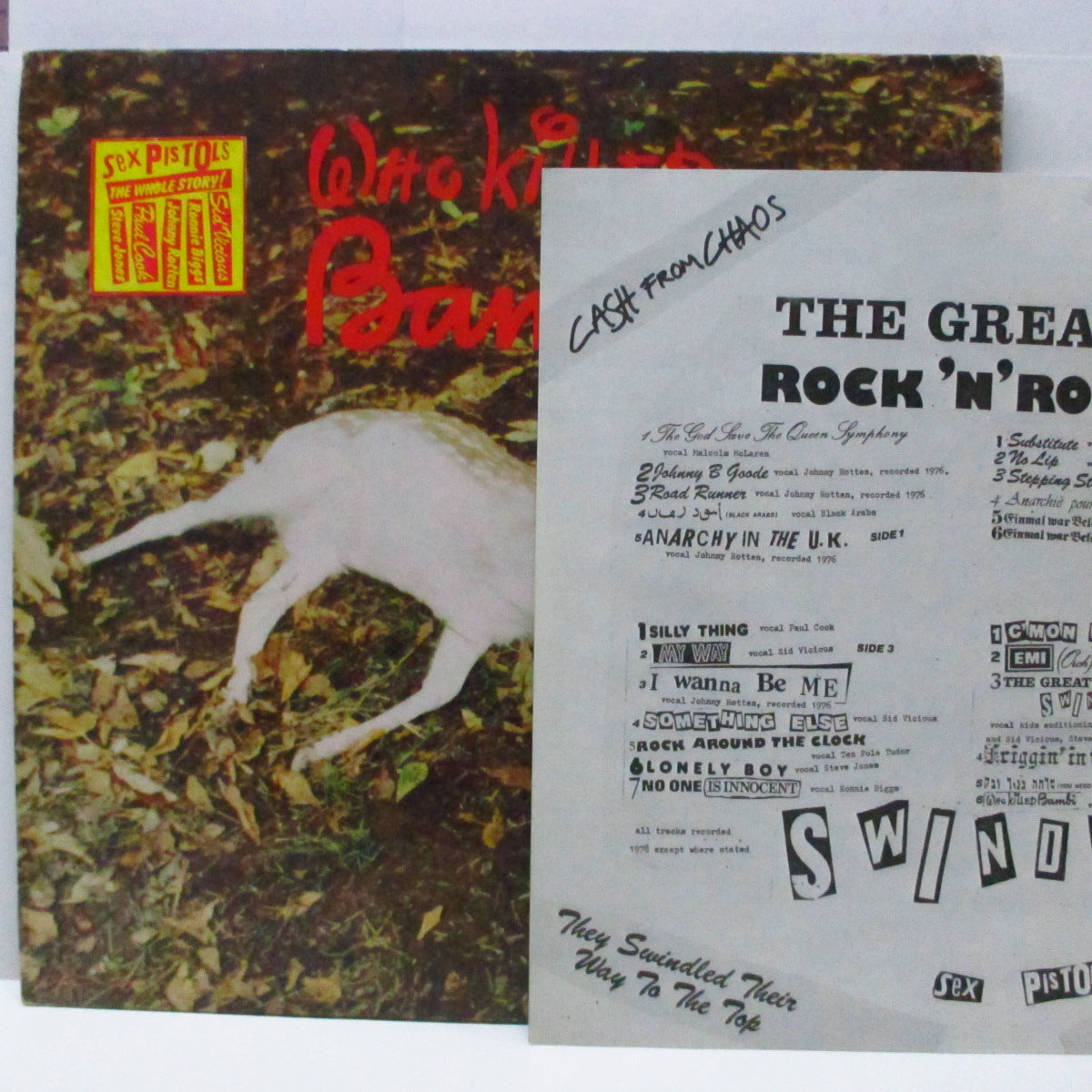 SEX PISTOLS (セックス・ピストルズ) - The Great Rock'n'Roll Swindle (UK '79 「サードプレス」2xLP+インサート/ステッカー2枚付き見開きジャケ)