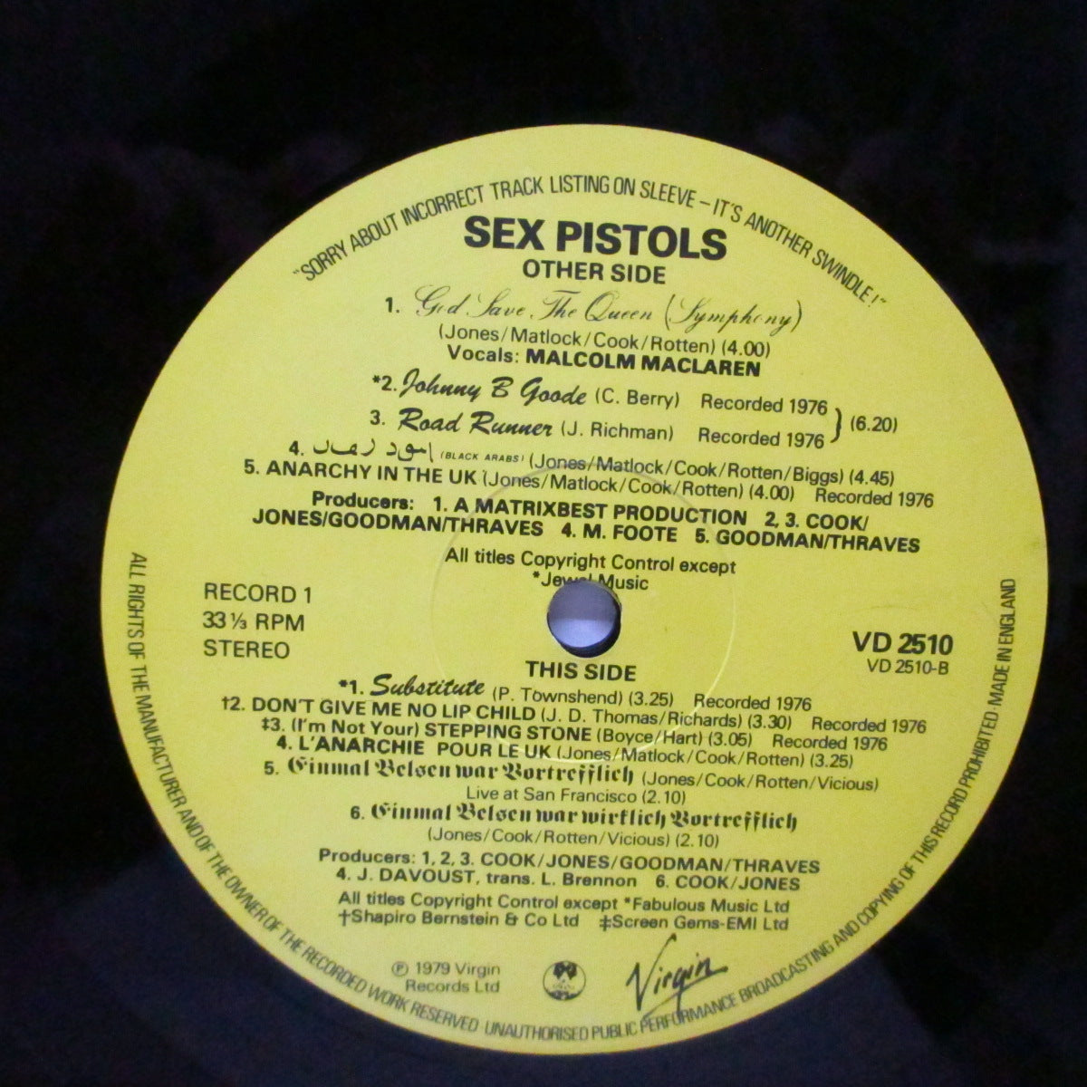 SEX PISTOLS (セックス・ピストルズ) - The Great Rock'n'Roll Swindle (UK '79 「4thプレス」2xLP/見開ジャケ)インサート無 !