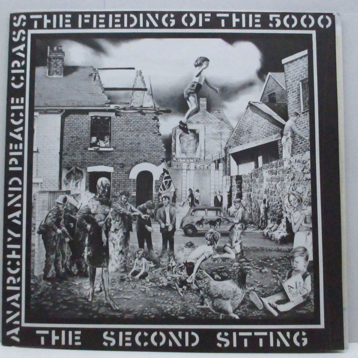 CRASS (クラス) - The Feeding Of The Five Thousand (UK 80's 再発 LP/価格表記の無いポスタージャケ)
