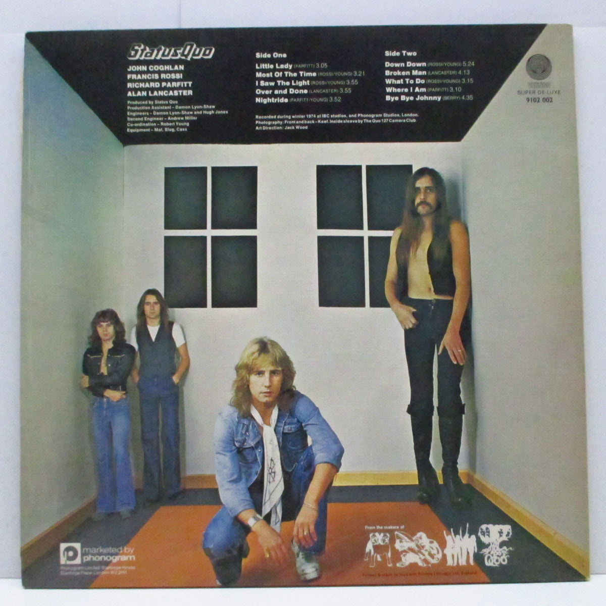 STATUS QUO (ステイタス・クオー) - On The Level (UK オリジナル LP#2/ざら紙見開ジャケ)