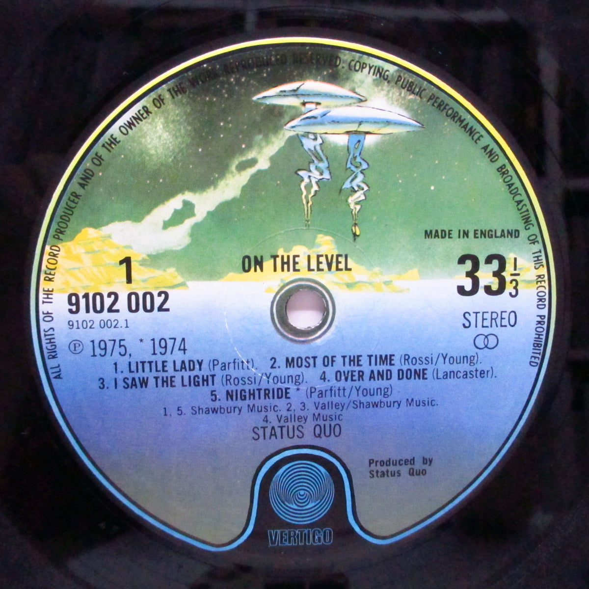 STATUS QUO (ステイタス・クオー) - On The Level (UK オリジナル LP#2/ざら紙見開ジャケ)