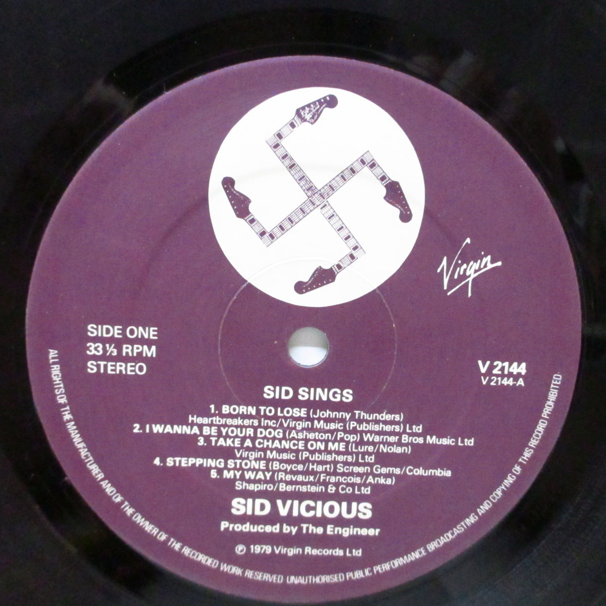 SID VICIOUS (シド・ヴィシャス) - Sid Sings (UK オリジナル「紫ラベ」 LP+インナー)