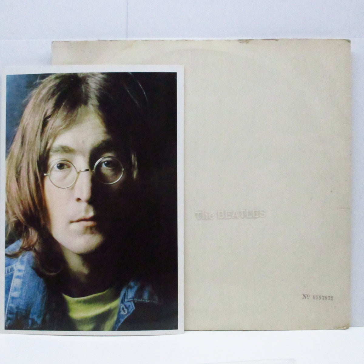 BEATLES (ビートルズ) - The Beatles (White Album) (UK オリジナル「濃ラベ」ステレオ  2xLP+黒インナー、4xカラープリント、ポスター/ナンバリング入り上開エンボス両面コーティング見開ジャケ=完品）