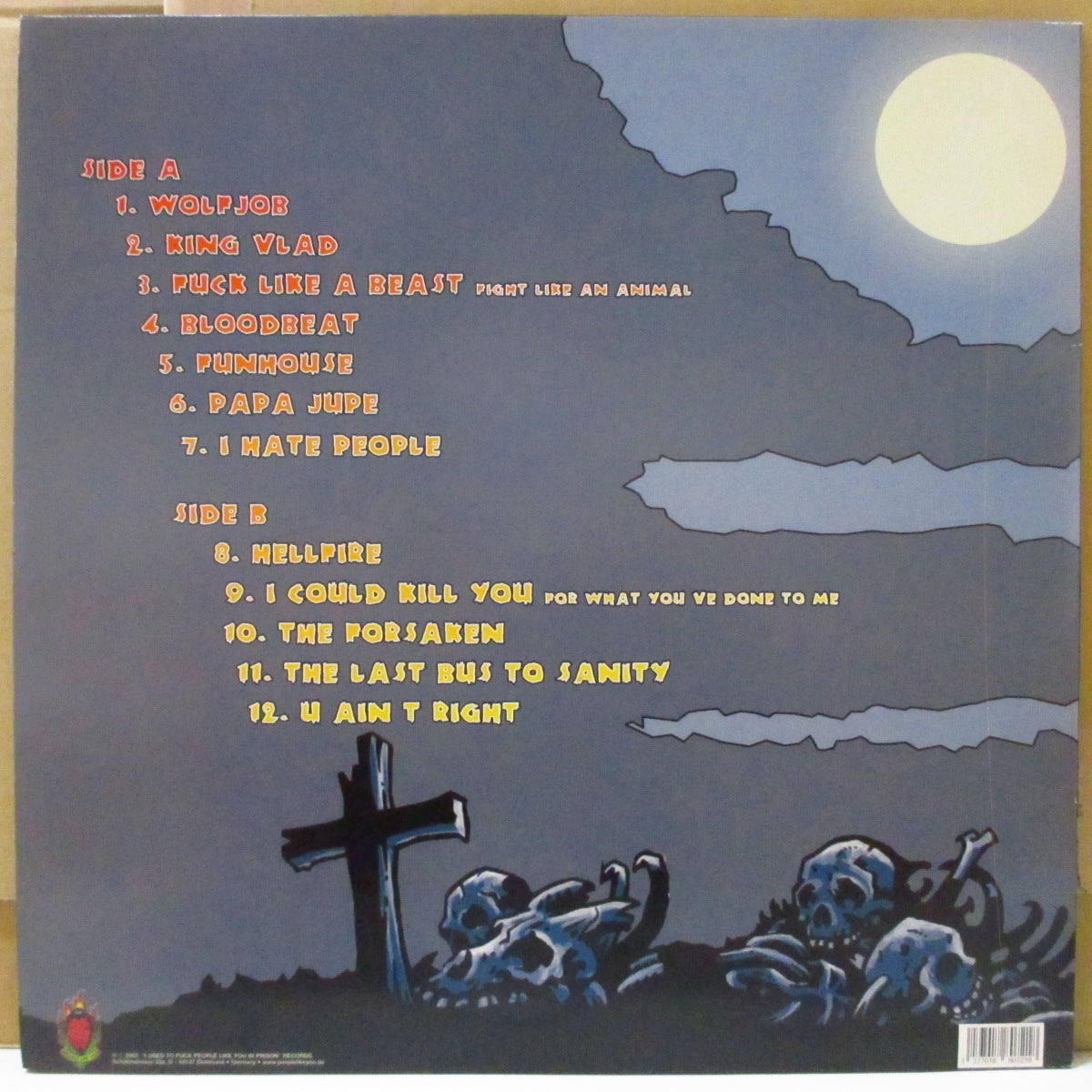 METEORS (メテオス) - Psychobilly (German 限定グレーヴァイナル LP+ソフト紙インナー)