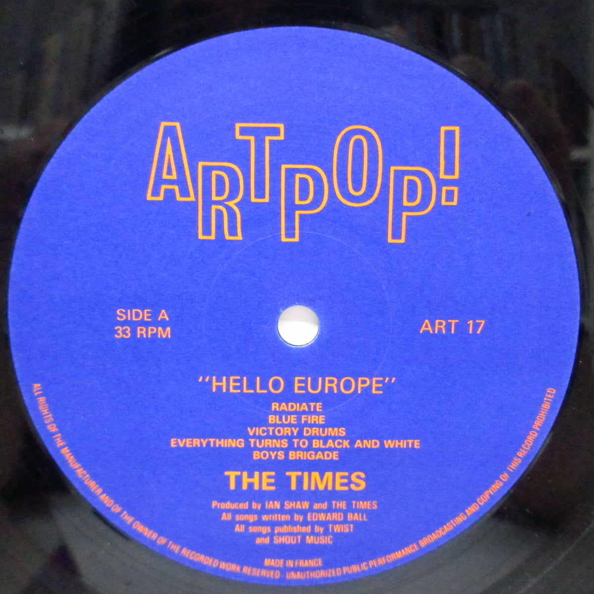 TIMES, THE (ザ ・タイムス) - Hello Europe (UK オリジナル LP) '84年4th アルバム!