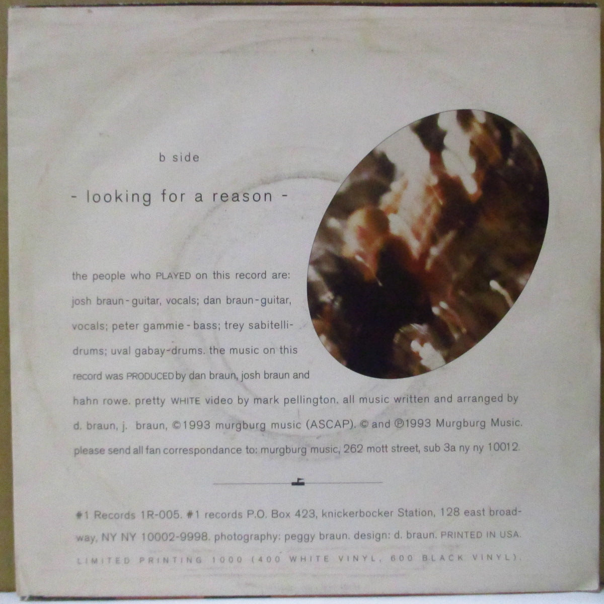 DEEP SIX (ディープ・シックス) - Pretty White (US '93 限定600枚 7インチ+光沢ソフト紙ジャケ)