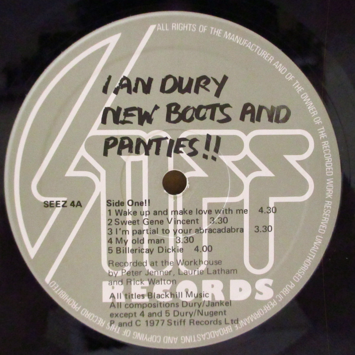 IAN DURY & THE BLOCKHEADS (イアン・デューリー&ザ・ブロックヘッズ) - New Boots And Panties!! (UK オリジナル「10曲入り」 LP+「角カット無し」インナー) '77年1stアルバム