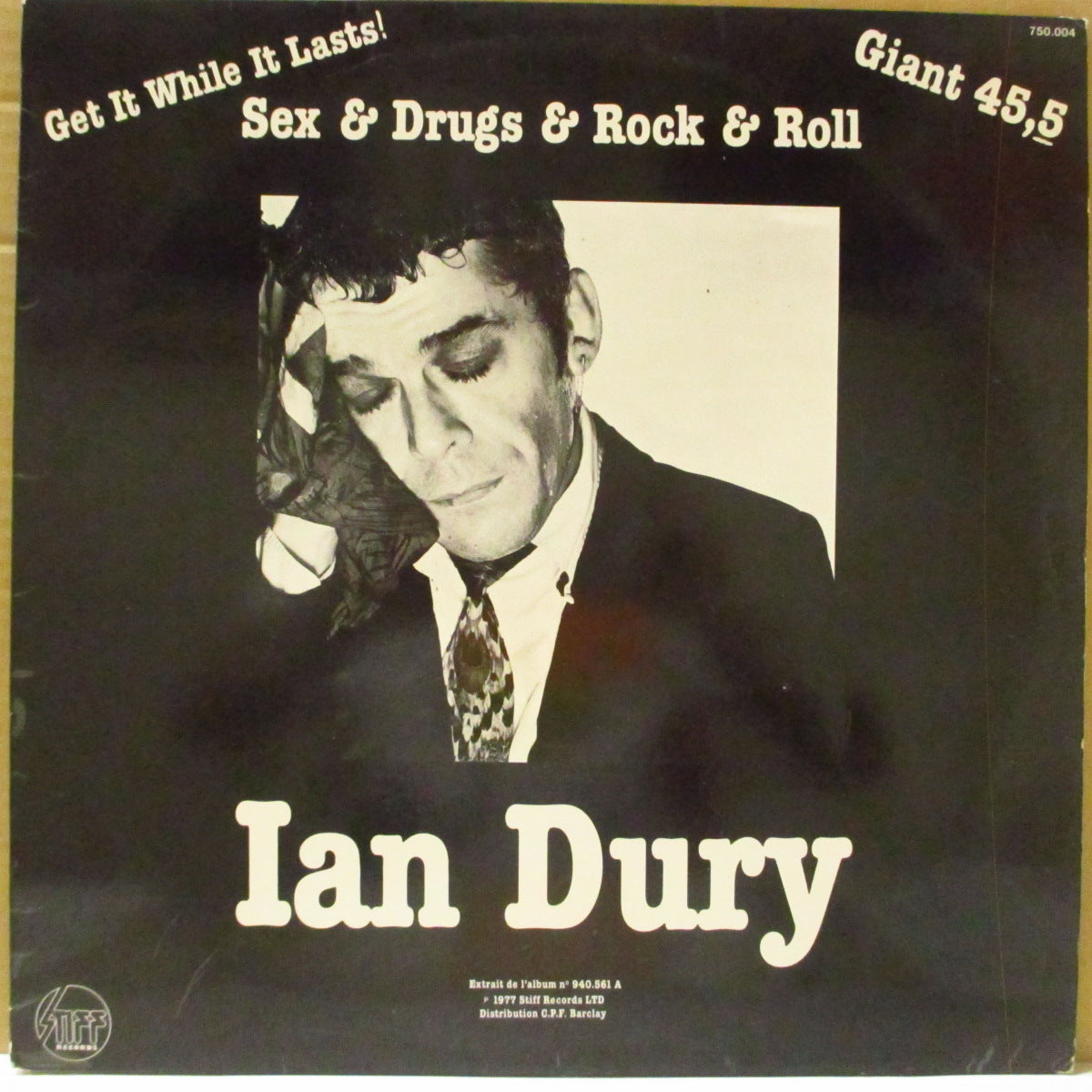 IAN DURY & THE BLOCKHEADS (イアン・デューリー&ザ・ブロックヘッズ) - Sex & Drugs & Rock & Roll +2 (France '79 再発3曲入り 12インチ/「プライス・コード "BA-171" 両面コーティングジャケ)