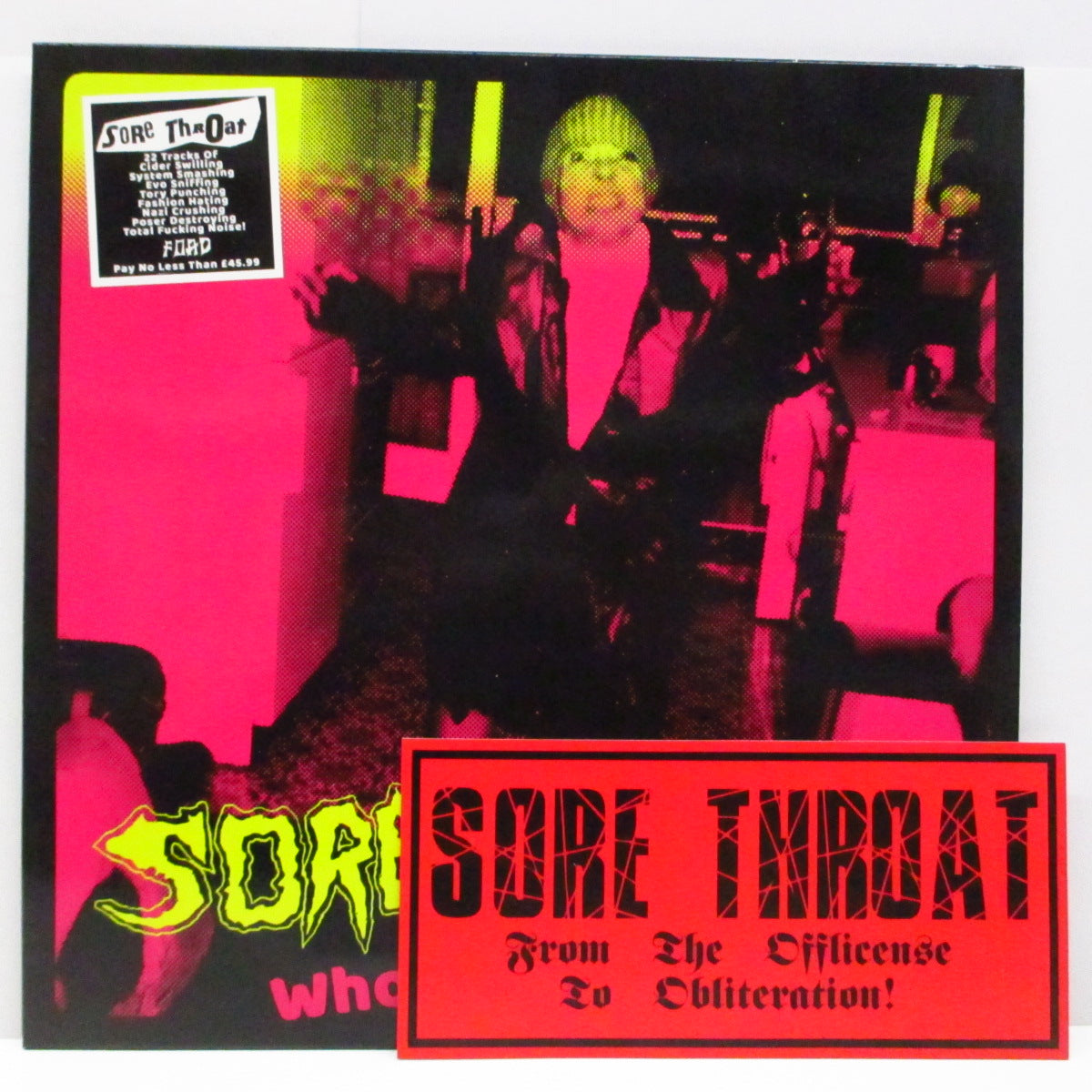 SORE THROAT (ソアー・スロウト) - Who Killed Gumby? (Italy 350枚限定「黒盤」LP+インサート、ステッカー) '87年初レコーディング音源 !